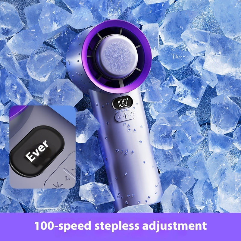 CooliPop™ IceBlast Handheld Fan – With Digital Display & 3600mAh Power