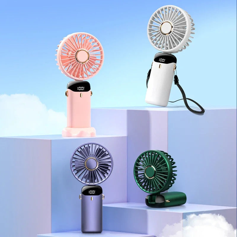 CooliPop™ AuraFan – Foldable LED Display Mini Fan