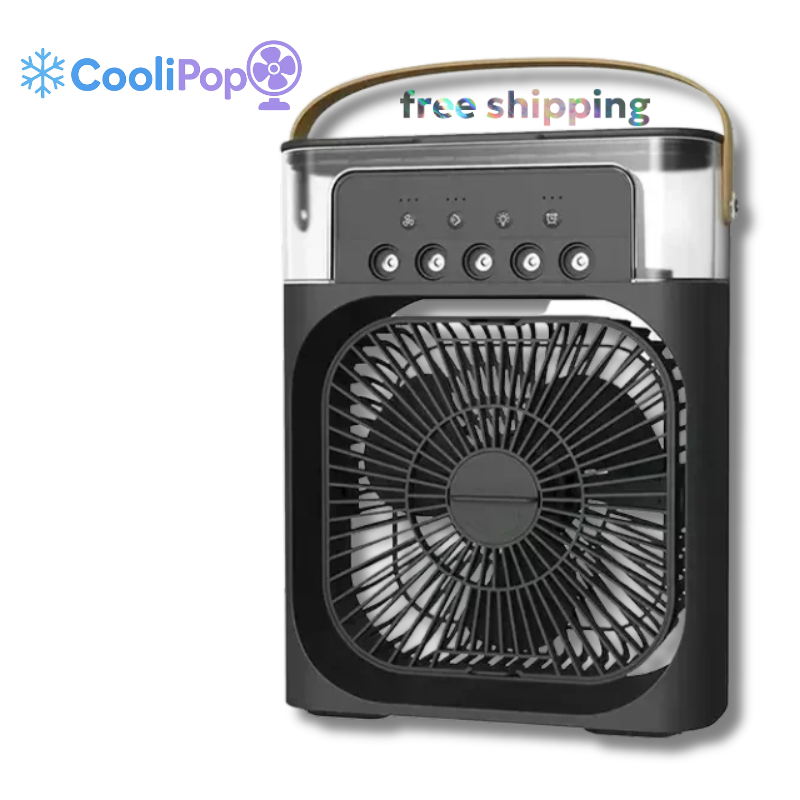 CooliPop™ 3-in-1 Air Cooler Fan – Mist Spray, LED Light & Humidifier