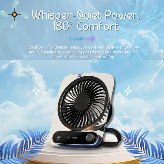 CooliPop™ GlowAir Pro – Aromatherapy Digital Desktop Fan