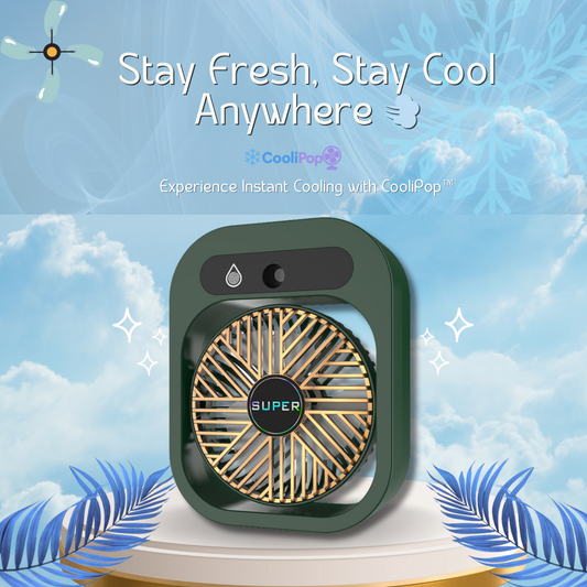 CooliPop™ MistFan – Dual-Function Cooling Fan & Humidifier