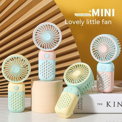 CooliPop™ Pastel Breeze – Portable Mini Fan with USB Rechargeable Battery